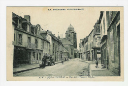 LOUDEAC - Rue Notre Dame Et L'Eglise ( CREDIT LYONNAIS - BANQUE ) - Loudéac