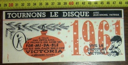 PUB PUBLICITE CHOCOLAT  VICTORIA  PUBLIART NOEL 1961 - Colecciones