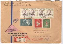 SPE1118 - GERMANIA , Raccomandata Contrassegno (mista Berlino) Del 1958 Per L'Italia . - Briefe U. Dokumente