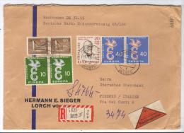 SPE1119 - GERMANIA , Raccomandata Contrassegno (mista Berlino) Del 1958 Per L'Italia . - Lettres & Documents