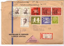SPE1120 - GERMANIA , Raccomandata Contrassegno (mista Berlino) Del 1958 Per L'Italia . - Lettres & Documents