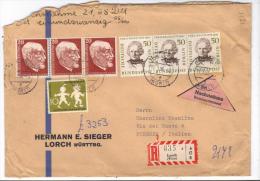 SPE1121 - GERMANIA , Raccomandata Contrassegno (mista Berlino) Del 1958 Per L'Italia . - Briefe U. Dokumente