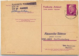 DDR P74 A Antwort-Postkarte ÄLMHULT Schweden 1971 - Postcards - Used