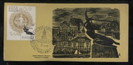 POLAND 1965 7 CENTURIES WARSAW STAMP MS MAXI CARD CANCELLATION TYPE 1 MERMAID NIKE - Lettres & Documents