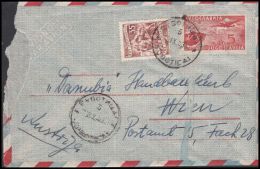 Yugoslavia 1953 Airmail Cover Subotica To Wien - Luchtpost