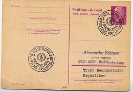 HÄRSKOGEN GÖTEBORG 1969 On East German Reply Postal Card P74A - Altri & Non Classificati