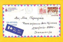 Old Letter - Canada, Air Mail, Mixed Franking, Canada - Yugoslavia, RR - Posta Aerea