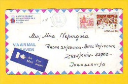 Old Letter - Canada, Air Mail, Mixed Franking, Canada - Yugoslavia, RR - Luchtpost