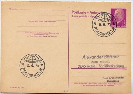 ARCTIC CIRCLE  Sweden 1970  On East German Postal Card P 74 A - Other & Unclassified