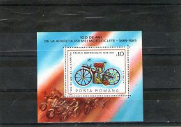 1985 - Centenaire De La Motocyclette Mi Bloc 217 Et Yv Bloc 174 MNH - Unused Stamps