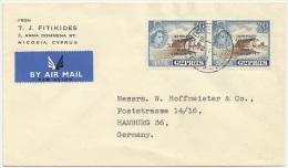 Cyprus 1960 Nicosia To Hamburg - T. J. Fitikides - Storia Postale