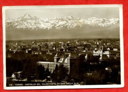 * ITALIE-Piemonte-TORINO-Castello Del Valentino E Catena Delle Alpi(carte Photo Voyagée) - Castello Del Valentino