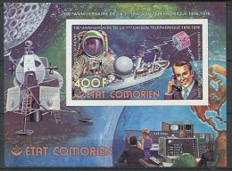 COMORES 1976 - Espace Cosmonaute - Neuf NON Dentele AVEC Charniere (Mi Bloc 36 B) - Isole Comore (1975-...)