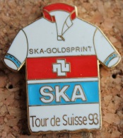 TOUR DE SUISSE CYCLISTE 1993 - MAILLOT BLANC - SKA  - GOLDSPRINT - VELO - CYCLISME - BANQUE CREDIT SUISSE - SPONSOR- (2) - Cyclisme