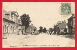 SAINTE GENEVIEVE - Le Petit Paris - Route Nationale. (animation) - Sainte-Geneviève