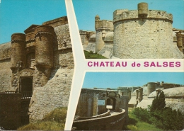 CHÂTEAU De SALSES (66) Ancienne Place Forte De Catalogne - Multivues (circulé 1981 St-Cyprien Voir Détails 2scan) MW357 - Salses