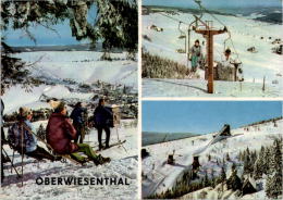 AK Oberwiesenthal, Skilift, Schanze, Gel, 1966 - Oberwiesenthal