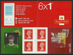 Great Britian 2013  Football Heroes  Postzegelboekje Zelfklevend   Postfris/mnh/neuf - Ongebruikt