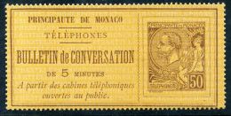 MONACO - TELEPHONE N° 1, D'ORIGINE NEUF SANS GOMME - LUXE - Teléfono