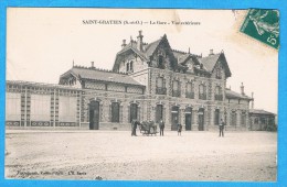 CPA - SAINT GRATIEN La Gare - Vue Extérieure - Cp Animée Voir Description - 95 Val D'Oise - Saint Gratien