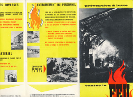 Dépliant Sécurité Pompiers (1964) : Prevention Et Lutte Contre Le Feu, 6 Volets Recto-verso, Conseils, Intervention... - Pompieri