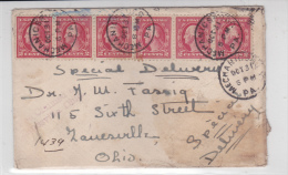 USA -  1916 - ENVELOPPE "SPECIAL DELIVERY" Avec "TAXE PERCUE à ZANESVILLE (OHIO) - FEE CLAIMED" De MECHANICSBURG - Poststempel