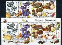 1994 Mushrooms (2 Blocks),Romania,Mi.Bl 292,VFU - Gebruikt