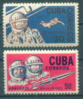 31K41 / 1965 Michel 1008/09 FLUG DES RAUMSCHIFFES WOSCHOD 2  ** MNH CUBA KUBA - Nuovi