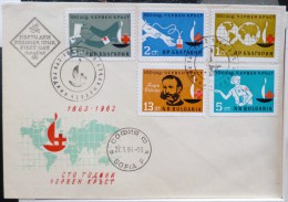 Enveloppe FDC  + 5x Timbre Bulgarie Sofia Centenaire Croix Rouge 1863 - 1963 Emission 1er Jour 27-01-1964 - FDC