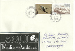 Belle Lettre De La Poste Locale De St Julia , Adressée En Catalogne (t-p Oiseau Pouillot De Bonelli) Andorra. - Briefe U. Dokumente