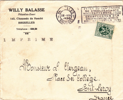 Bruxelles 1930 - Flamme Fêtes Du Centenaire - Letter Brief Cover - Werbestempel