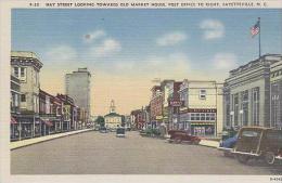 North Carolina Fayetteville Hay Street Looking Towards Old Market House Post Office To Right - Fayetteville