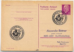 UTSTÄLLNINGEN VÄSTERVIK 1970 On East German Reply Postal Card P74A - Autres & Non Classés