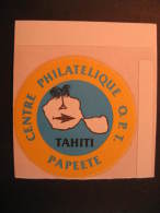 TAHITI Papeete Poster Stamp Label Vignette Viñeta - Tahiti