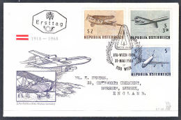 A5007 AUSTRIA 1968, Intl Air Postage Exhibn (stamps, Planes) - Covers & Documents