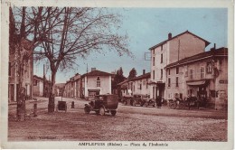 CPA AMPLEPUIS (69): Place De L' Industrie (voitures, Attelage) - Amplepuis