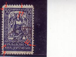 GIRL WITH 3 FALCONS-50 P-ERROR-SHS-SLOVENIA-1920 -YUGOSLAVIA - Gebraucht