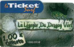 TICKET SURF FT NON GRATTE  1000 EX  DRAGON - Tickets Surf