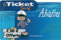 TICKET SURF FT NON GRATTE 500 EX Marin - Tickets Surf