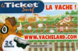 TICKET SURF FT NON GRATTE 2000 EX VACHE - Koeien