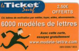 TICKET SURF FT NON GRATTE 2000 EX - Biglietti Surf