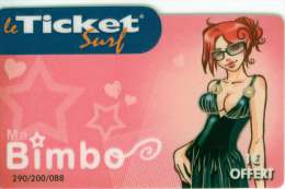 TICKET SURF FT NON GRATTE 200 EX RARE BIMBO - Surf