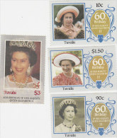 Tuvalu 1986 Queen Elizabeth 60th Anniversary Set  MNH - Tuvalu