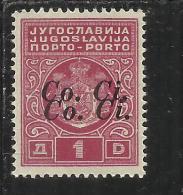 OCCUPAZIONE ITALIANA LUBIANA 1941 TASSE TAXES SEGNATASSE POSTAGE DUE  Co. Ci. 1 D MNH VARIETY - Ljubljana