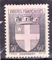 FRANCE    1942  Y.T. N° 553   NEUF*  Charnière  Papier Coloré Rose - 1941-66 Stemmi E Stendardi