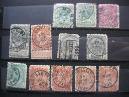 Lot De 12 Timbres De Belgique : Fin Du XIXème Siècle - Petits Défauts - Vendu En Lot Car Aucune Idée De La Valeur - Otros & Sin Clasificación