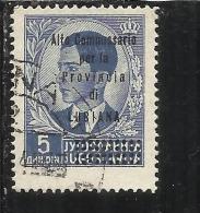 OCCUPAZIONE ITALIANA ITALY ITALIA LUBIANA 1941 ALTO COMMISSARIATO 5 D TIMBRATO USED - Lubiana