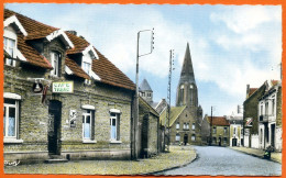 CPA : 62 - Pas De Calais : Oisy Le Verger : Grand ' Rue : Café / Tabac , Maisons, église - Peu Commune - Autres & Non Classés