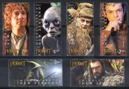 New Zealand 2012 Hobbit - Middle Earth - Tolkien Set Of 6 MNH - Ongebruikt