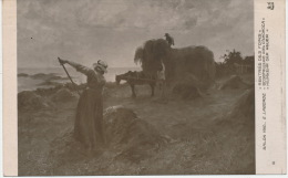 AGRICULTURE - SALON DE PARIS 1910 - "Rentrée Des Foins" - E. Laborde (femme Cheval Dans Les Champs) - Sonstige & Ohne Zuordnung